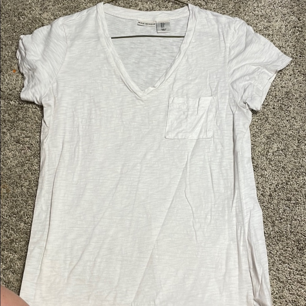 Max Studio V-Neck Shirt With Front Pocket